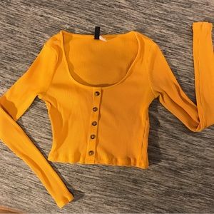 Divided womens small low-cut button-up sweatshirt